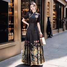 新中式国风可上班穿的马面裙套装日常百搭绣花汉服女2025新款夏季