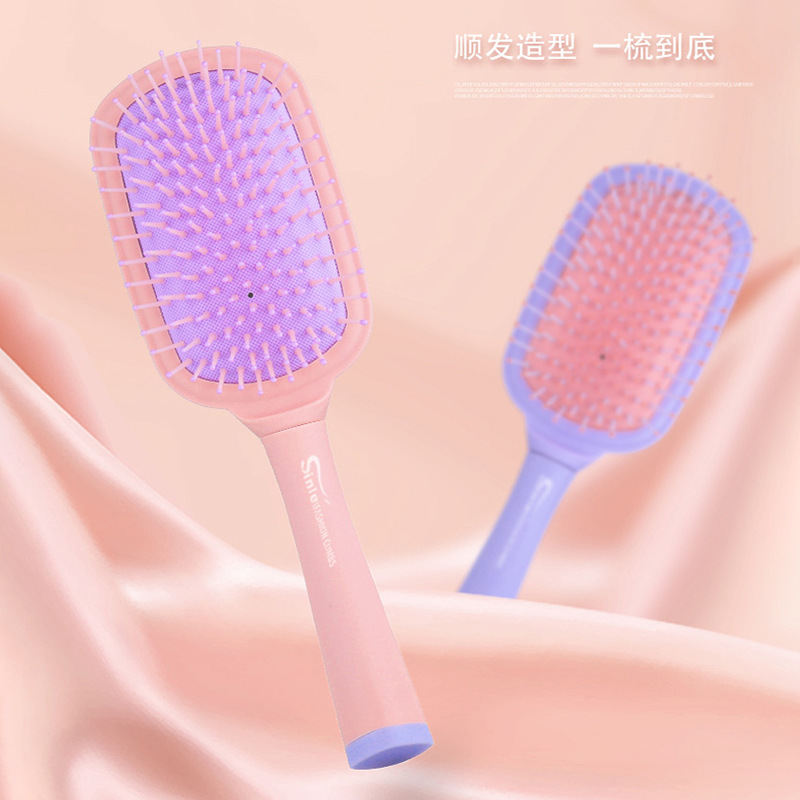 Bolsa de aire masaje peine mullido pelo curling peine hebilla interior cilindro Rolling peine mujeres curling peine anti-estática costilla peine