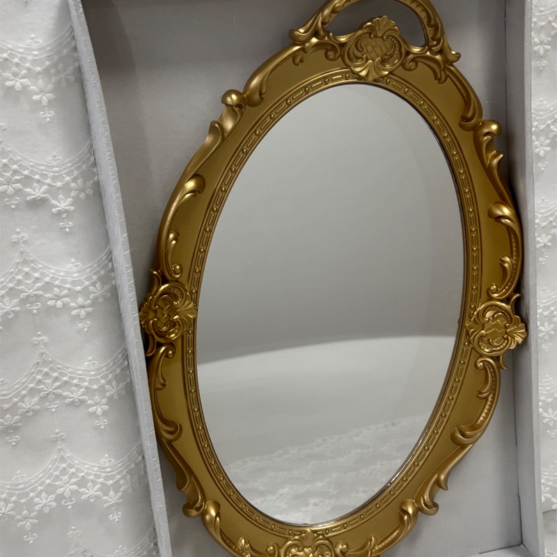 Retro retro de estilo europeo espejo de almacenamiento de la joyería tocador bandeja de la boda Internet celebridad foto accesorios decoración postre placa