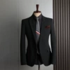 Dark gray single buckle (single -piece jacket)