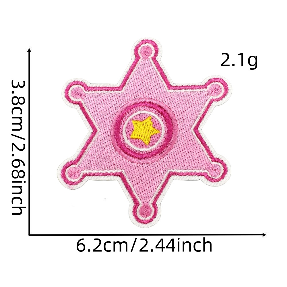 5g Weight Clothing Sticker Patches Classification 1 Piece, 1 Set Quantity Nonwoven, Polyester Material Color Block, Star, Heart Shape Pattern Cute Style 1 Piece 1 Set Cute Color Block Star Heart Shape Nonwoven Polyester Clothing Sticker Patches 8