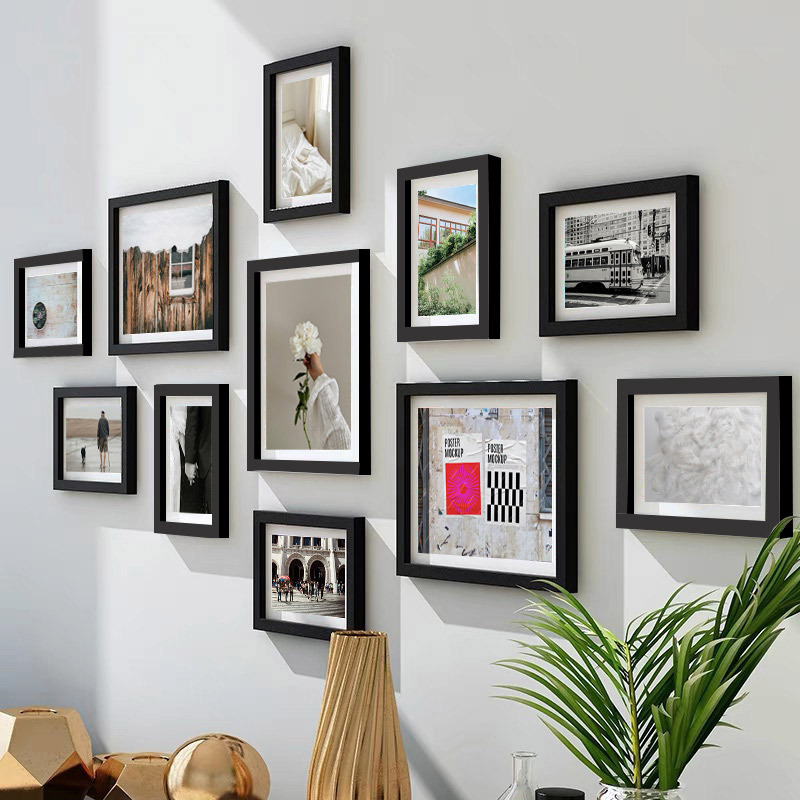Photo Wall Decoration Creative Photo Frame Wall Hanging Combination Living Room Asymmetrical Photo Wall Family Photo Album Wall Without Punching Photo Wall Decoration Creative Photo Frame Wall Hanging Combination Living Room Asymmetrical Photo Wall Family Photo Album Wall Without Punching