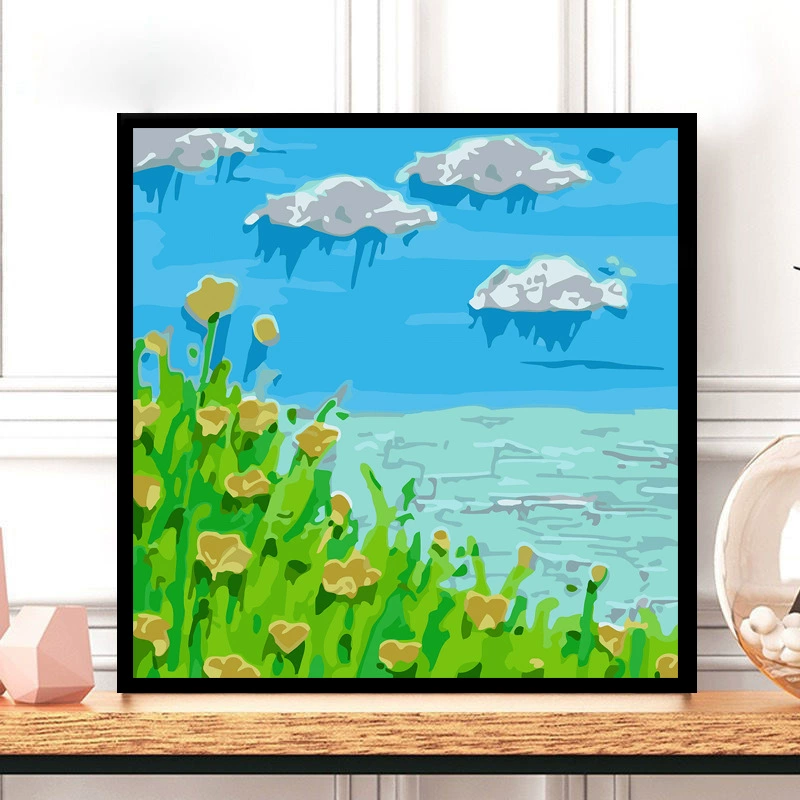 Tulip DIY numeric oil painting handmade filled oil painting floral landscape coloring therapeutic hand-drawn beautiful wall art