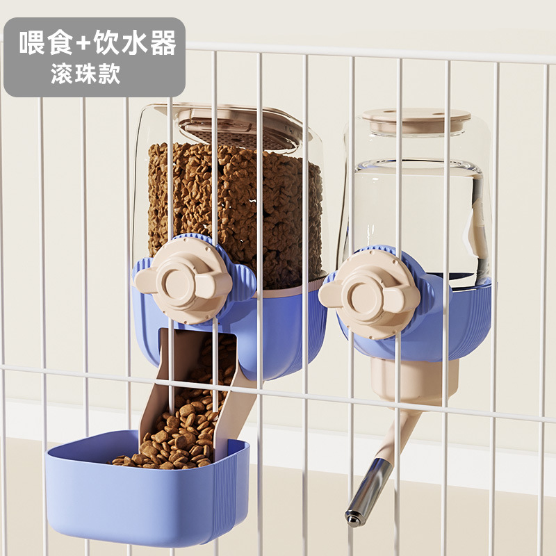 Jaula para mascotas, bebedero, gato colgante, alimentador de agua potable, cuenco para perros, cuenco para gatos, suministros para jaulas para perros de gran capacidad
