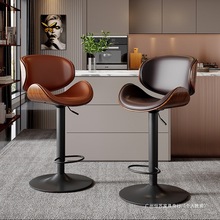 轻奢高端吧台椅可升降旋转家用舒适酒吧办公收银台高脚凳椅子