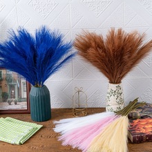 仿真花3叉潘帕斯草家居装饰手捧花玫瑰花墙假花INS跨境MW91406