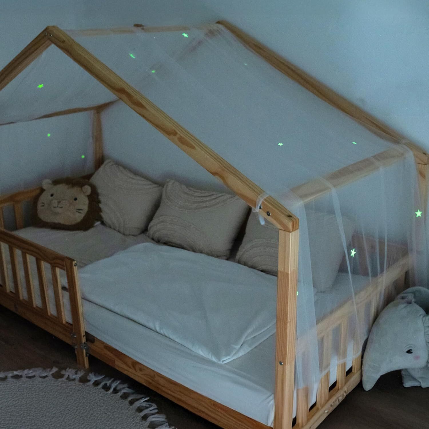 Summer Cabin Luminous Mosquito Net Bed Curtain Forest Cabin Baby Mosquito Net Luminous Mosquito Net Baby Bed Curtain Cabin Bed Curtain