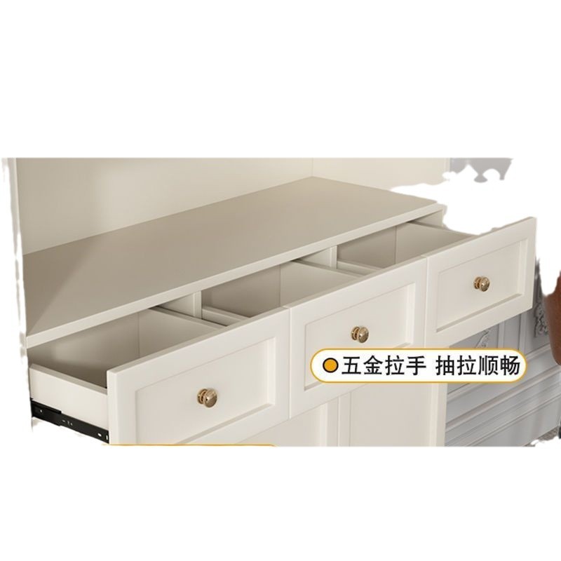 Gabinete de almacenamiento de sala de estar de madera maciza contra la pared, armario de comedor moderno y simple, armario de almacenamiento de cocina, comedor, armario multifuncional
