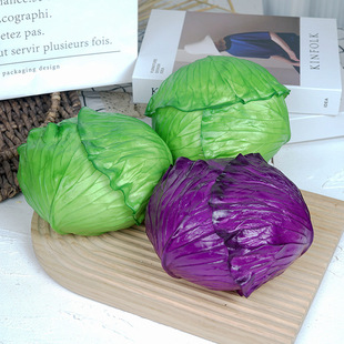 Simulation Cabbage Fake Cabbage Model Vegetable Fruit Cabbage Laver Decorative Props Ornaments Toys for Children