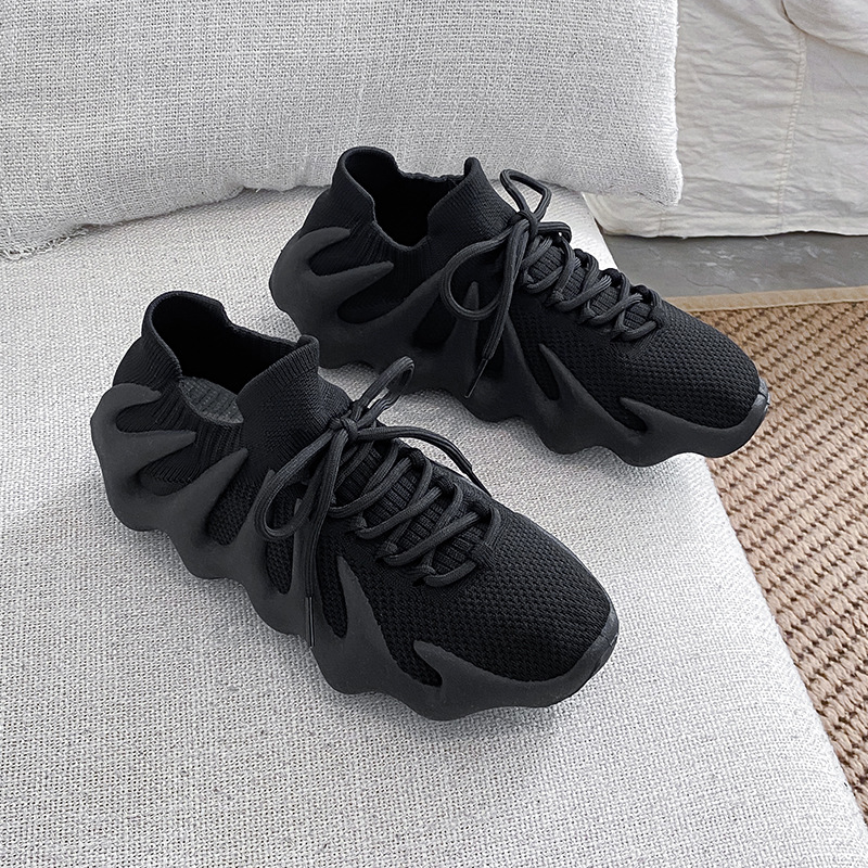 Octopus zapatos de mujer zapatos de otoño 2024 nuevo vuelo tejido neto rojo femenino estudiante moda todo fósforo malla calcetines Zapatos