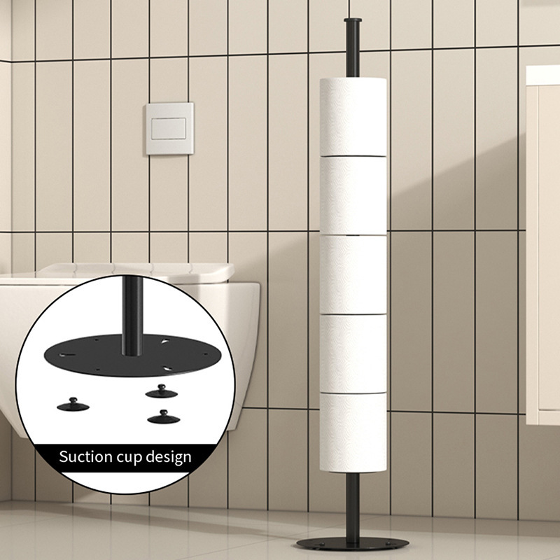 Foldable Toilet Paper Holder Space-Saving Tissue Storage Large Capacity Vertical Design for Modern Bathroom