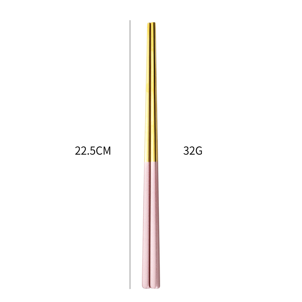 23cm 정사각형 젓가락 [핑크 골드]