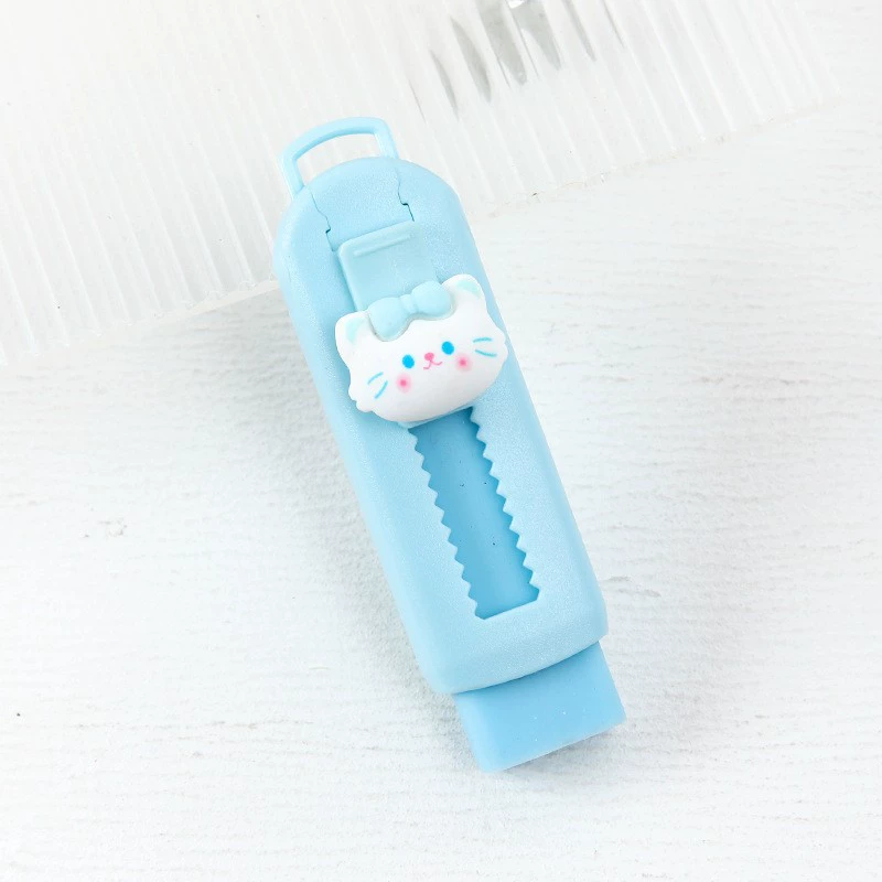 Cartoon Eraser Set — Multi-design Push‑Pull & Novelty Erasers, School Stationery Pack