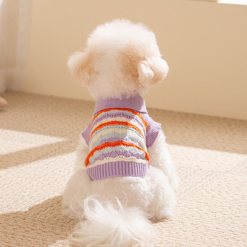 狗衣服秋冬季翻领两脚套头狗狗毛衣保暖泰迪比熊中小型犬宠物衣服|undefined