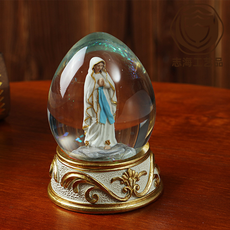 Proveedor transfronterizo 10CM alta clásica Palma carácter bola de cristal decoración de escritorio regalo artesanía de resina