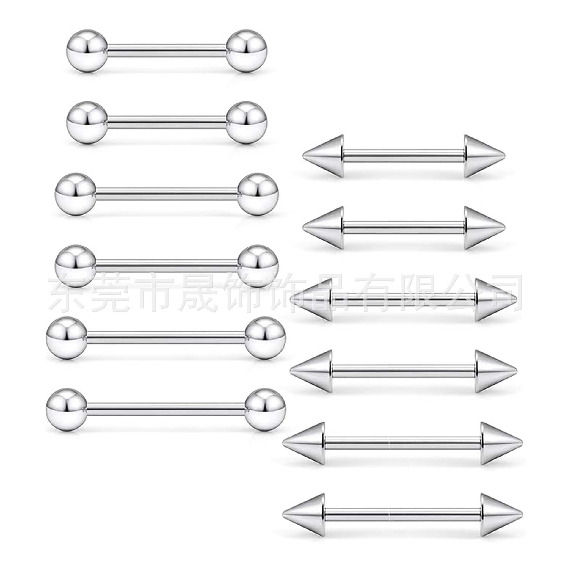 F136 Titanium Alloy Ear Stud Labret Stud Tongue Barbell Ball 替换 Barbell G23 Implant Grade Titanium Piercing Straight Barbell Ear 桥 Jewelry