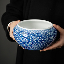 冰梅茶洗缸大号水盂功夫笔洗茶具盆配件陶瓷器高档家用品