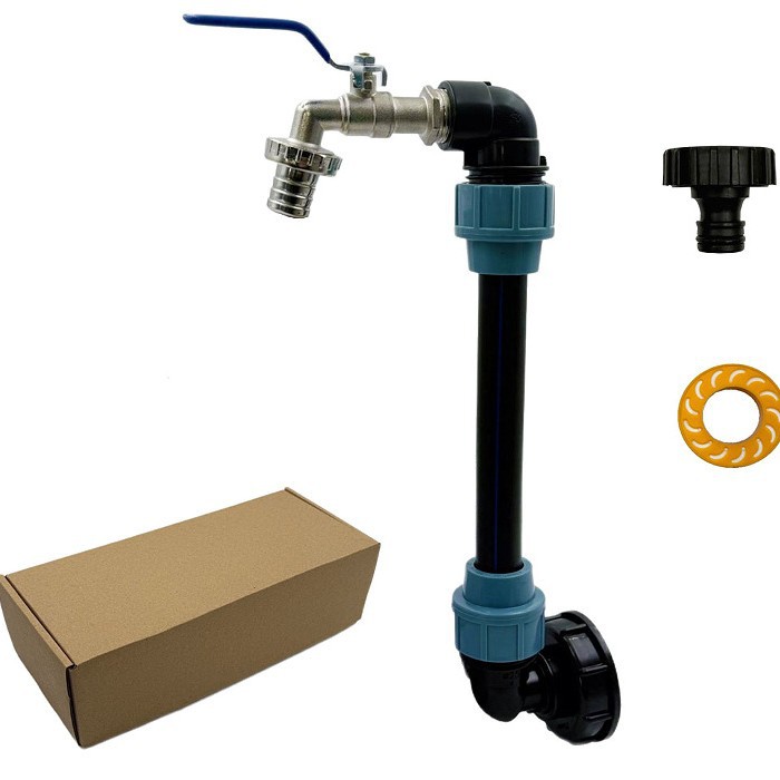 3/4 파란색 손잡이 수도꼭지 세트