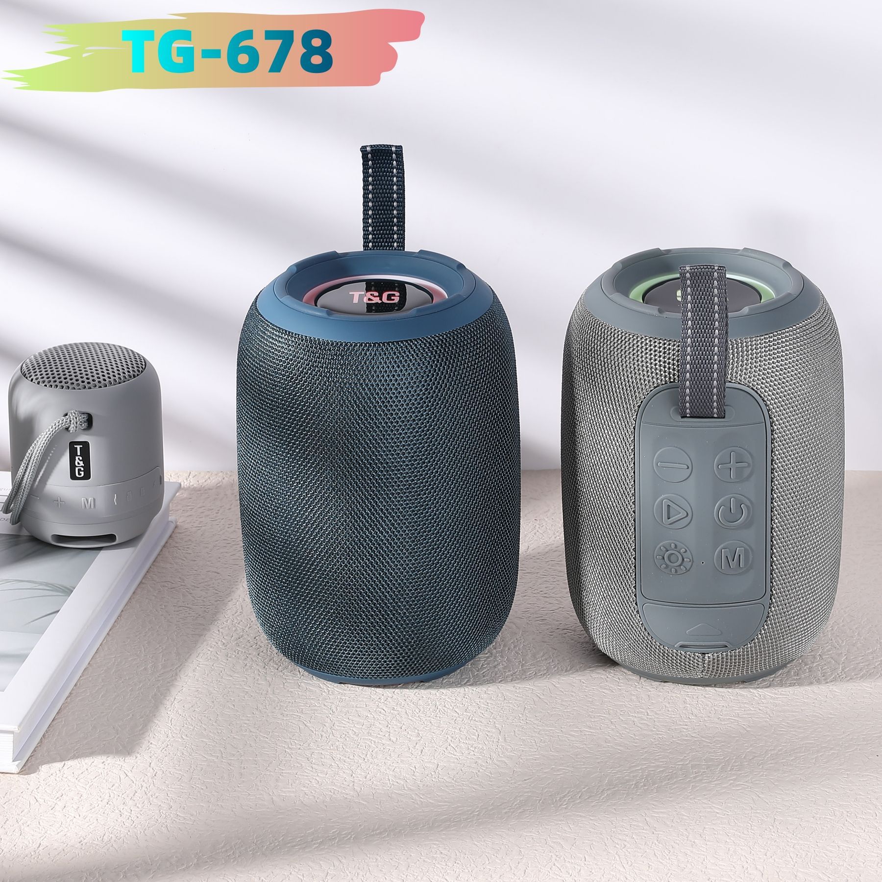 Nuevo producto transfronterizo TG678 altavoz Bluetooth portátil inalámbrico subwoofer portátil de gran volumen tarjeta USB pequeño sonido