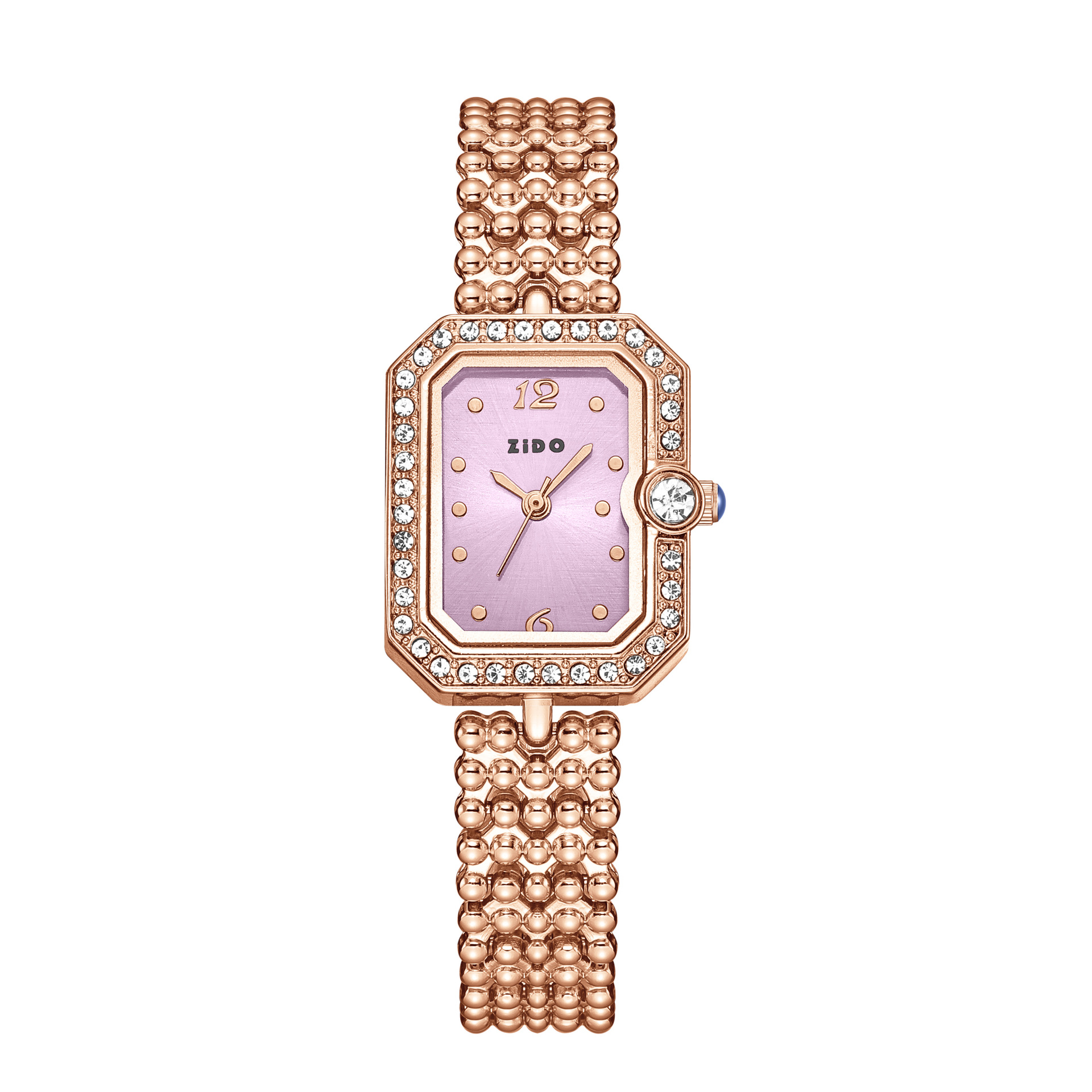 Zido Brand Light Luxury Fashion Versatile Watch Women, Suitable For Daily Wear, With Diamond Accents, Compact And_voghion.com