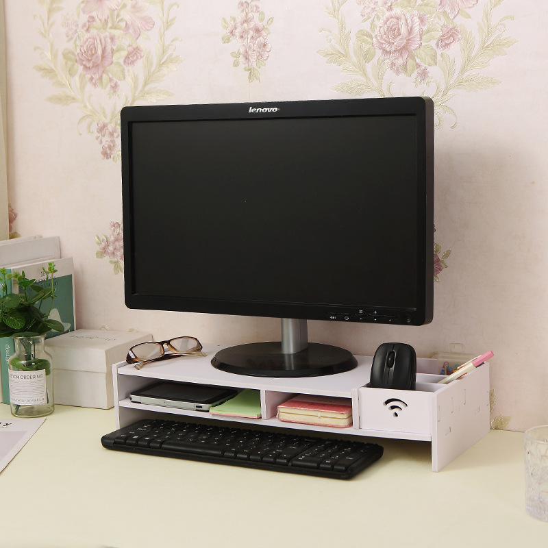 Monitor de la computadora escritorio pantalla plataforma PLATAFORMA ELEVADA soporte escritorio Oficina almacenamiento rack
