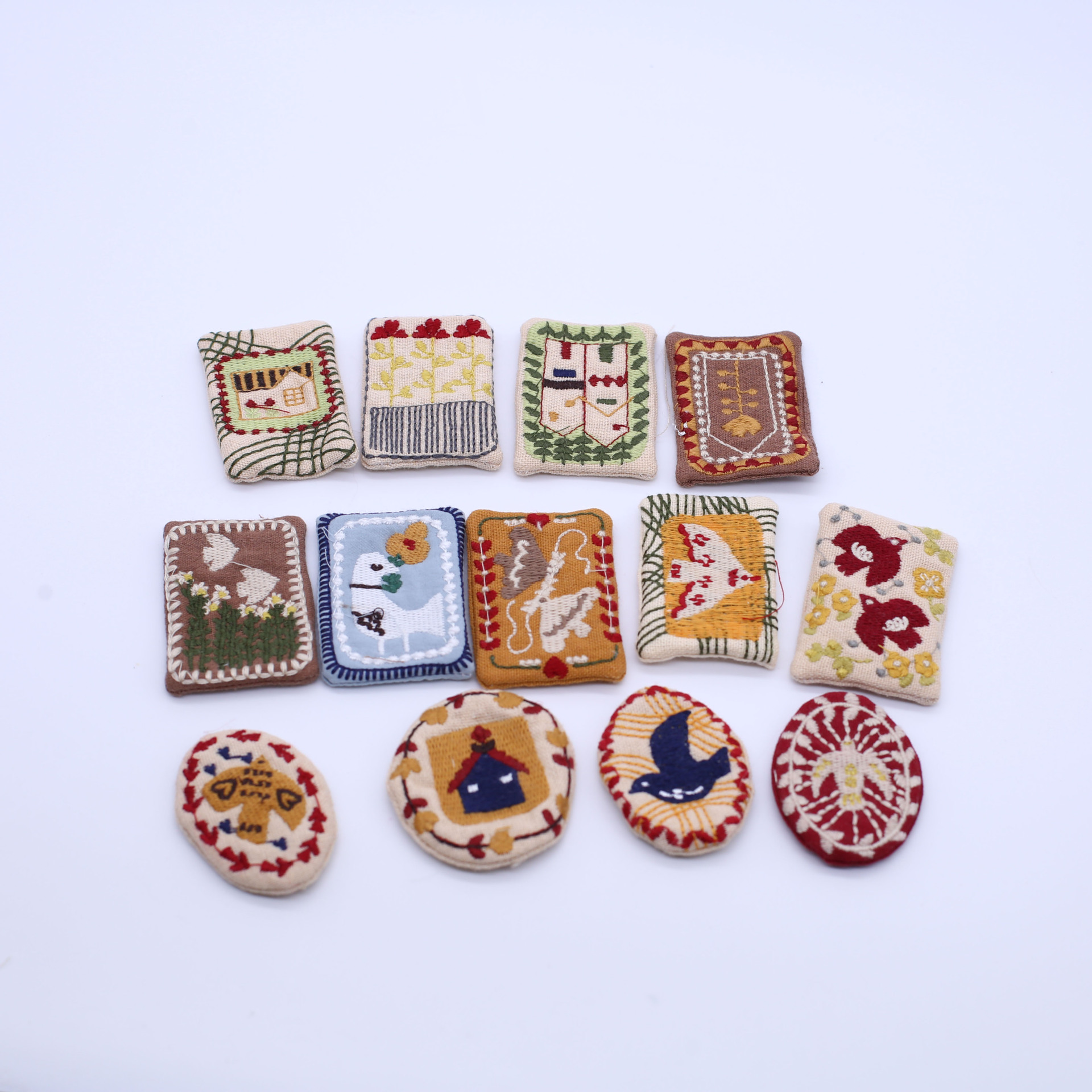 Badge brodé style japonais mori coton et lin accessoires diy_voghion.com