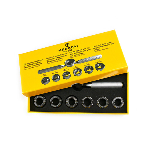 5537 6-head watch opener, open back cover, switch watch back cover, suitable for grooved screw bottom cover, watch repair tool