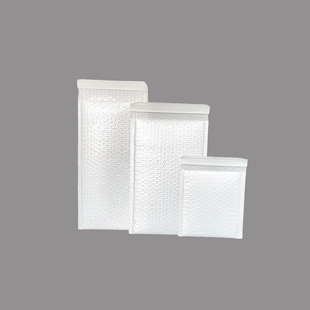 Thickened Composite Pearlescent Film Bubble Bag Long Self-Adhesive Envelope White Packaging Express Logistics Bubble