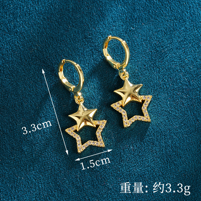 Vietnam Shajin Star Pendientes Collar Pendientes Conjunto de aretes Ladies Todo fósforo durante mucho tiempo sin decoloración Fuente de joyería transfronteriza europea y americana