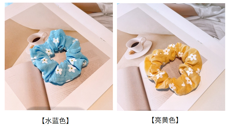 Korea Fashion Daisy Flowers Hair Scrunchies display picture 25