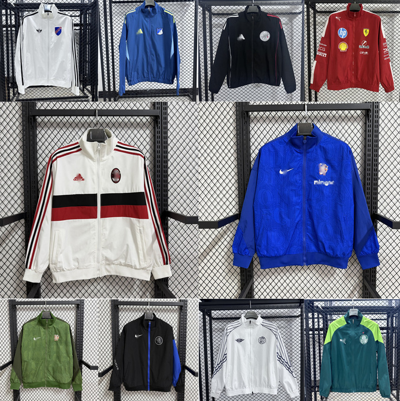 Classic Retro Windbreaker Arsenal Royal m Italy Barcelona S Germany Bayern R Italy Stand-Up Collar Windproof Windbreaker