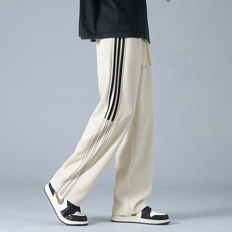 2024 otoño nuevo adolescente relajado ocio pantalones de pierna ancha recta hombre otoño y invierno estudiantes pantalones retrógrados al por mayor