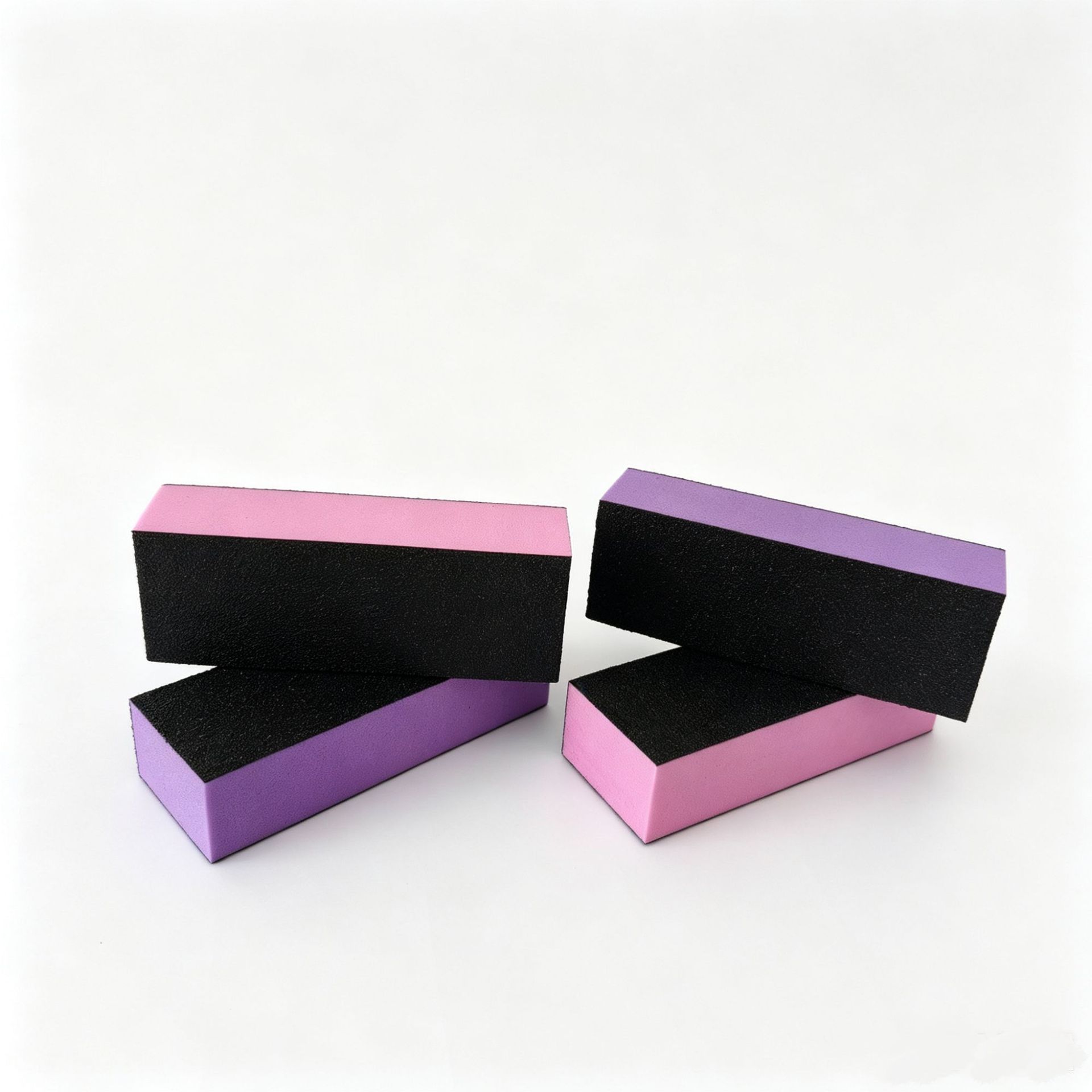 Factory Direct Sales in Stock: Foam Three-Sided Black Sand Tofu Block, Multi-Color Nail Art Tool Shaping and Polishing Block, Nail File