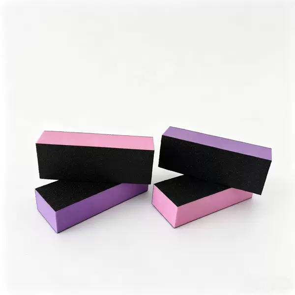 Factory Direct Sales in Stock: Foam Three-Sided Black Sand Tofu Block, Multi-Color Nail Art Tool Shaping and Polishing Block, Nail File