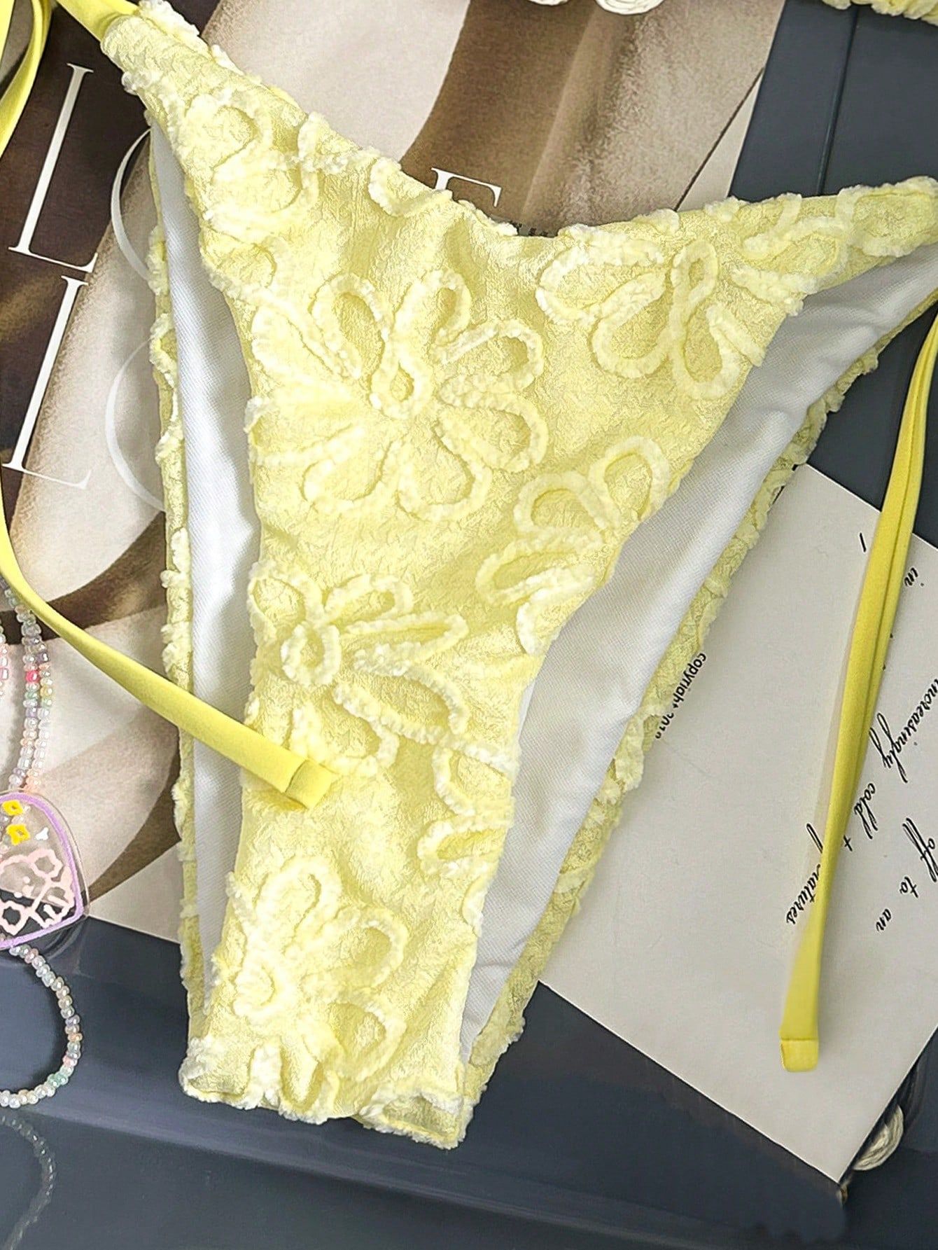 3D Floral Print Bikini Set Two-Piece Swimsuit For Women Sexy Beachwear Comfortable Fit_ecoleips.com