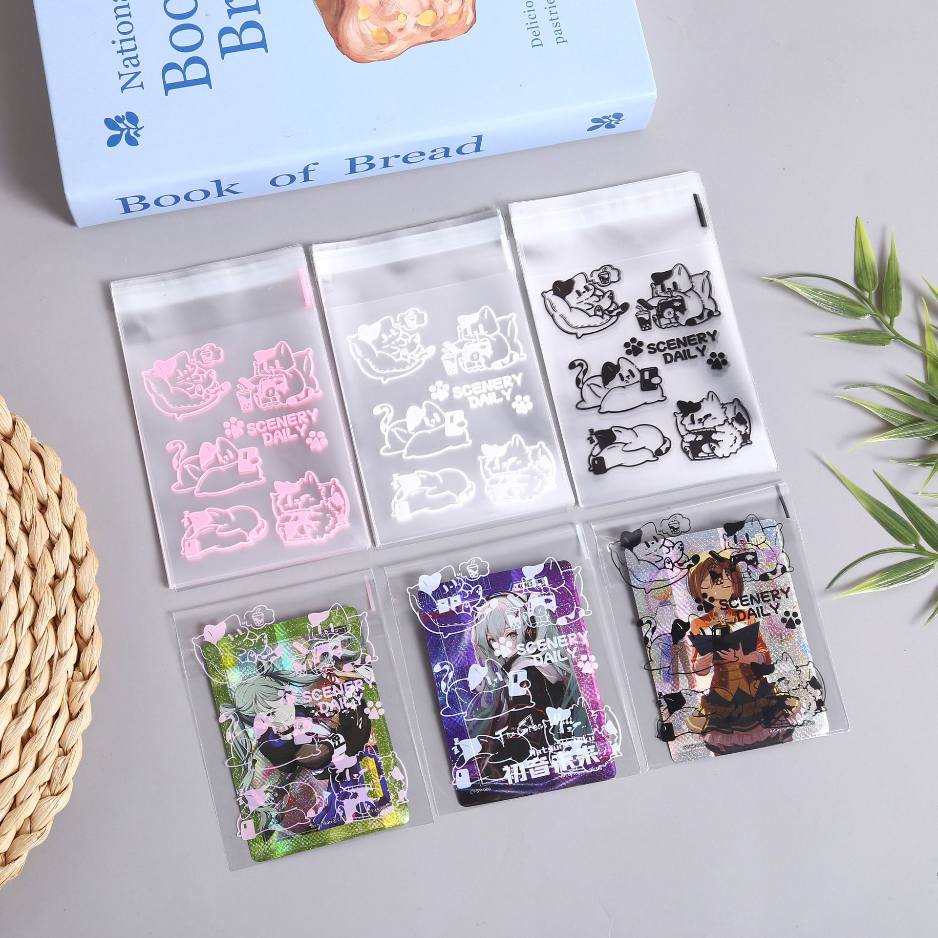 批发opp袋透明收纳小卡包打包袋耳饰自封袋高颜可爱礼品自粘袋