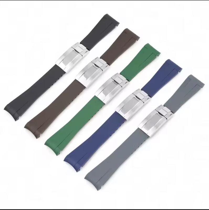 Rolex Green Water Ghost Explorer Black Gmt Daytona Yacht Silicone Watch Strap Silicone Bracelet 20mm