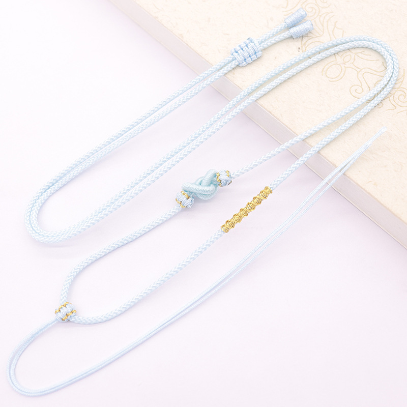 エスニックスタイル翡翠ダブルネックレスストラップ DIY ペンダントロープファッションゴールドワイヤースパイラル高品質ジュエリーペンダントロープ|undefined