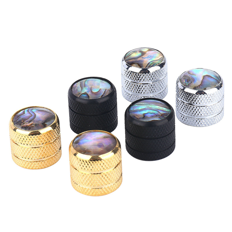 Electric guitar volume button ST TL guitar knob electric bass high-grade inlaid shell metal knob guitar accessories