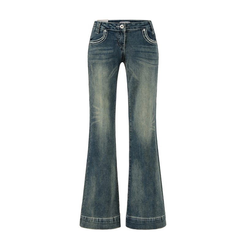 High-end smooth low-waist washed blue flared jeans for women, 26 styles, slim fit, versatile, non-clingy bell-bottom pants High-end smooth low-waist washed blue flared jeans for women, 26 styles, slim fit, versatile, non-clingy bell-bottom pants