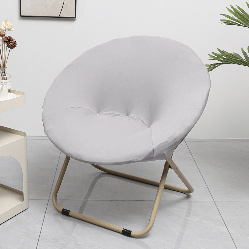 Solid color high elastic milk silk lazy chair cover moon chair cover dormitory chair cover office lunch break chair cover