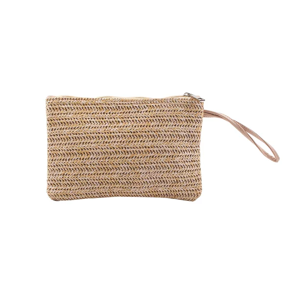 Cross-Border New Straw Bag 2025 Women's Straw Storage Bag Casual Cosmetic Bag Simple Summer Cosmetic Bag