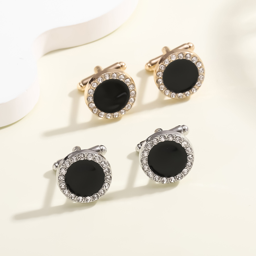 Neue heiße verkauf herrenmode Französisch legierung diamant manschettenknöpfe manschettennägel hemdknöpfe_voghion.com