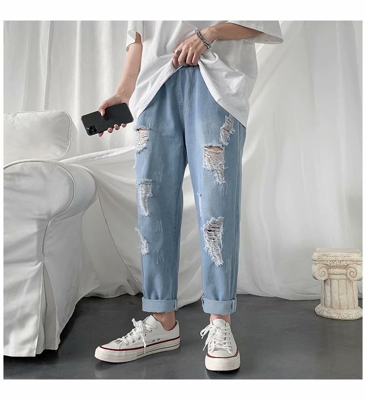 大弟批发-批24 D98破洞牛仔裤 S-5XL