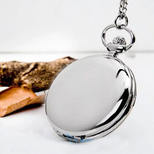 Pocket watch glossy laser engraving retro double-sided glossy quartz pocket watch Boshiya casual pocket watch wholesale manufacturer