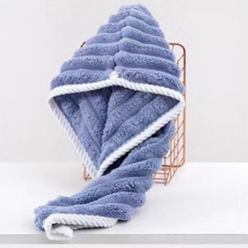 Ye Ye leche gorra de cabello seco de lana para mujeres fuerte engrosado absorción de agua rápida pañuelo de cabello seco de lana de coral gorra de baño toallas de baño