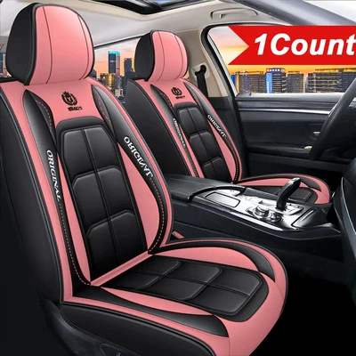 Manufacturer Full-Cover Seat Cover Four-Season | Universal seat cover - pink-front-single-seat
