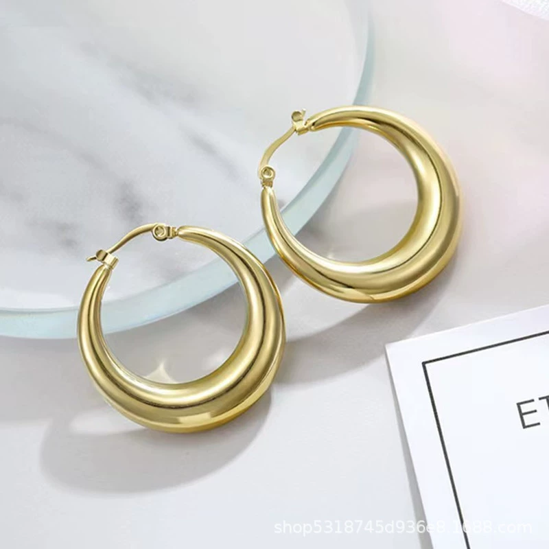 Серьги из нержавеющей стали, европейский стиль, 18 карат, опт, французский стиль