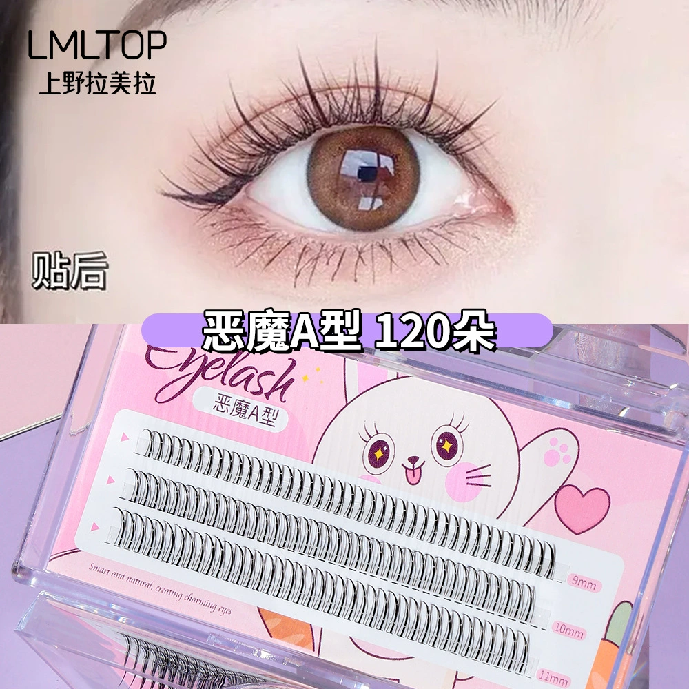 False eyelashes LMLTOP — individual clusters & set styles, assorted tools and glue options