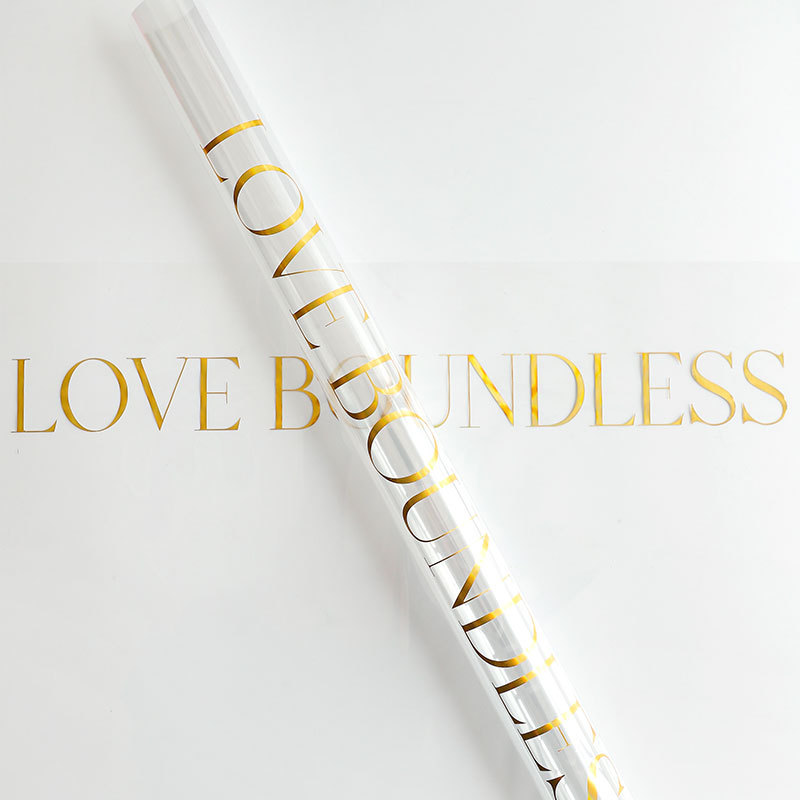 Flores de flores de color lippopp oro papel de vidrio transparente de alta permeabilidad papel de embalaje de flores impermeable estilo coreano florista